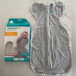 Love to dream Grey Swaddle Up Sleep Sack - Zip Front